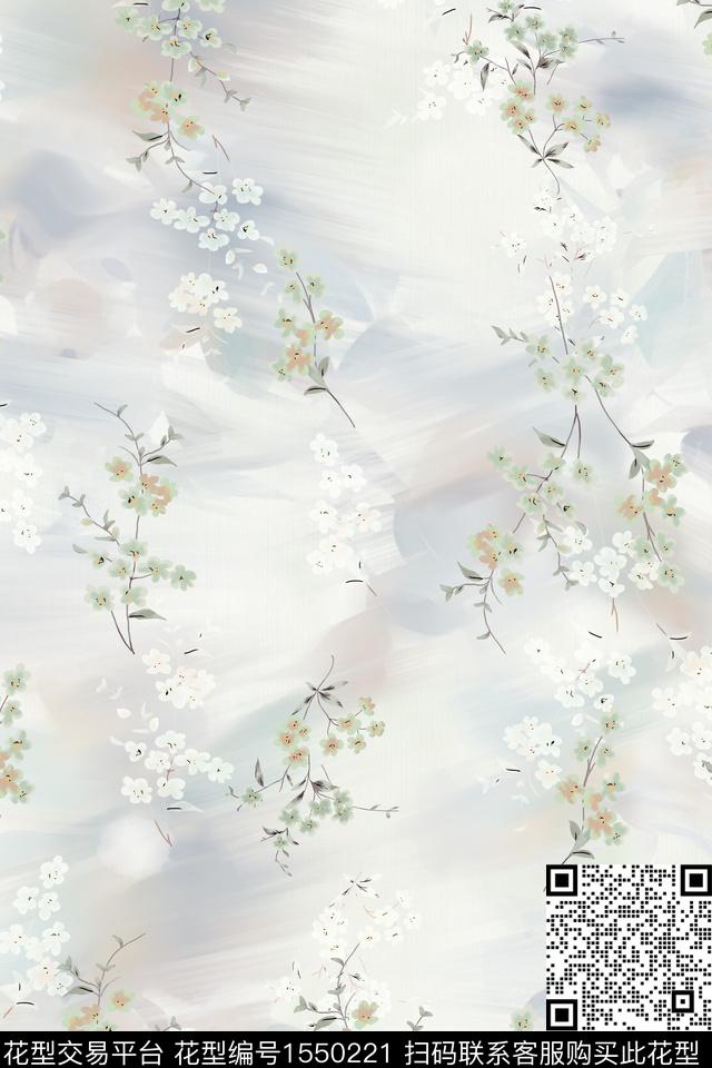 小碎花女装花卉数码印花花型下载（图片编号: 1550221） - 瓦栏（Walan）