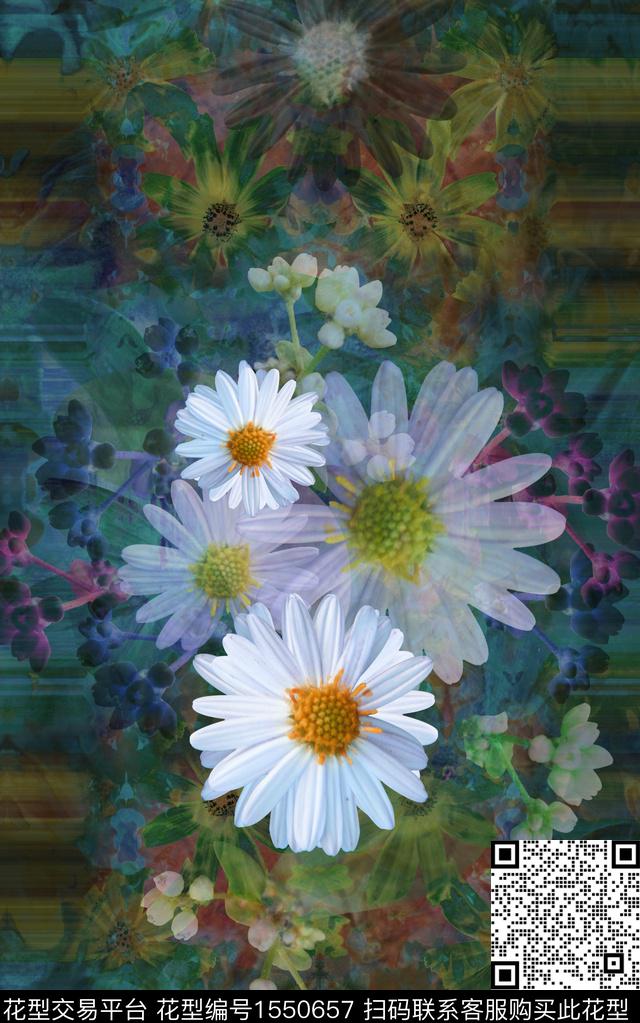 小碎花ps.jpg - 1550657 - 花卉 抽象 定位 - 数码印花花型 － 女装花型设计 － 瓦栏