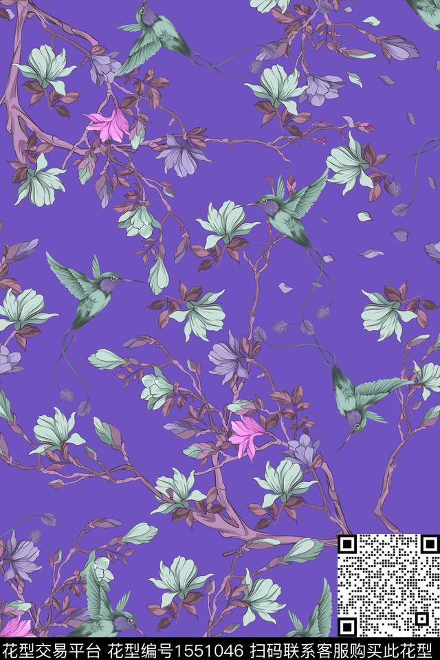 民族风小碎花花卉数码印花花型下载（图片编号: 1551046） - 瓦栏（Walan）