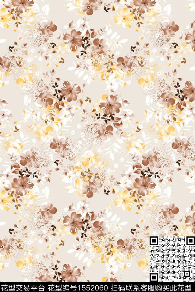 小碎花花卉春夏花型数码印花花型下载（图片编号: 1552060） - 瓦栏（Walan）