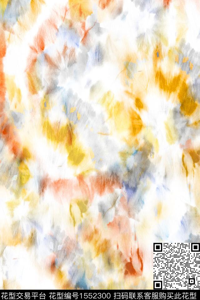 抽象肌理水彩数码印花花型下载（图片编号: 1552300） - 瓦栏（Walan）