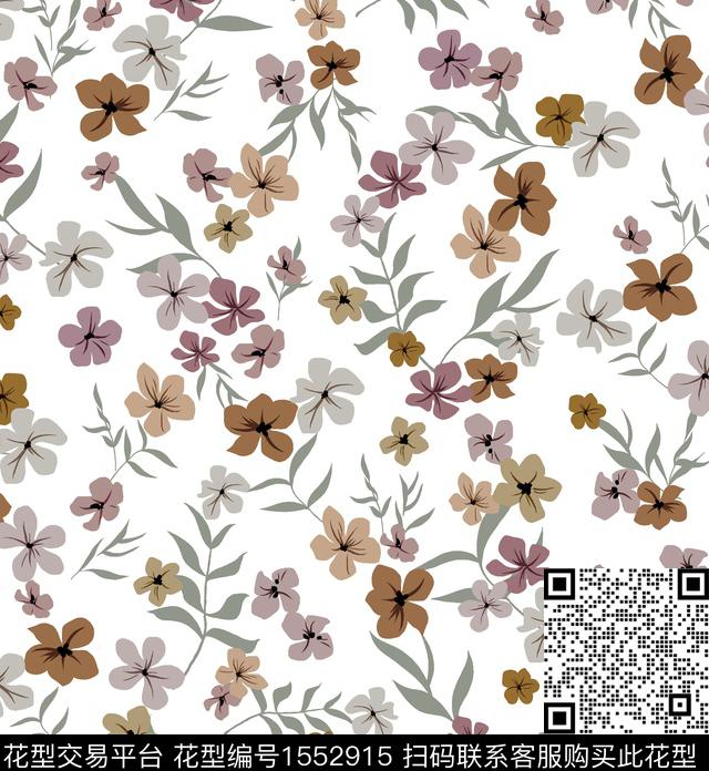 女装花卉连衣裙数码印花花型下载（图片编号: 1552915） - 瓦栏（Walan）