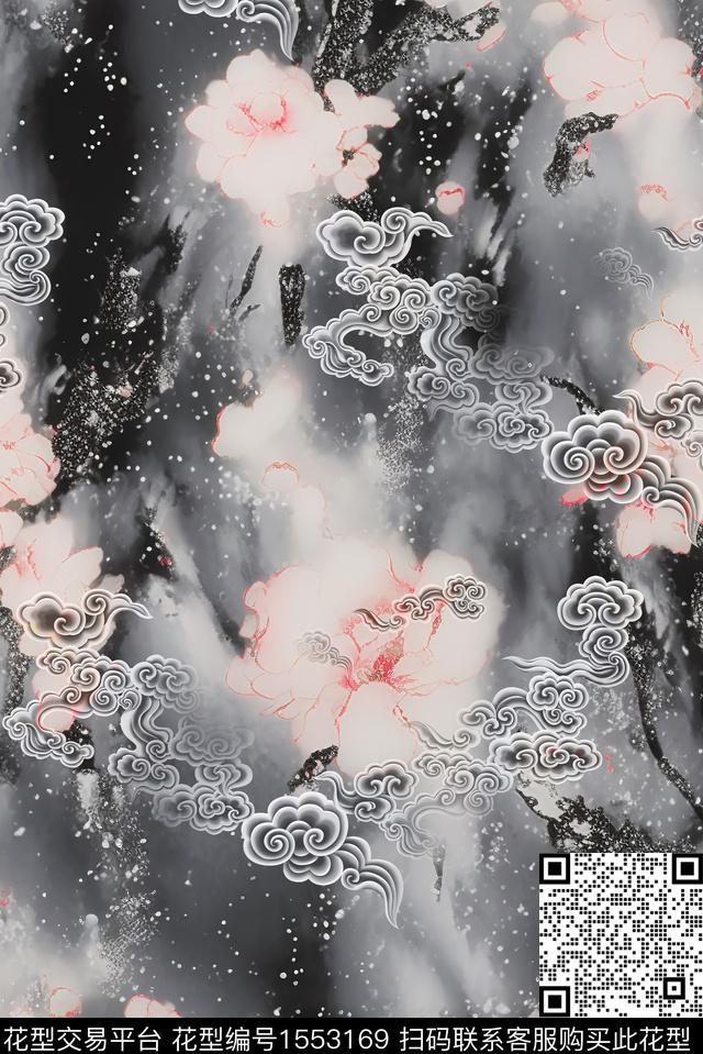 LY021.jpg - 1553169 - 旗袍 中老年 水彩 - 数码印花花型 － 女装花型设计 － 瓦栏