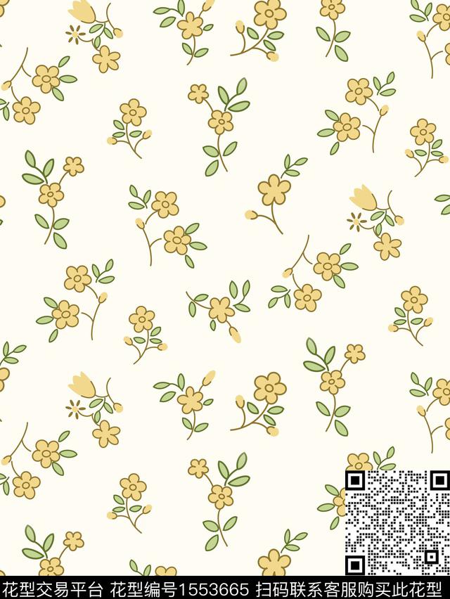 小清新清爽小碎花传统印花花型下载（图片编号: 1553665） - 瓦栏（Walan）