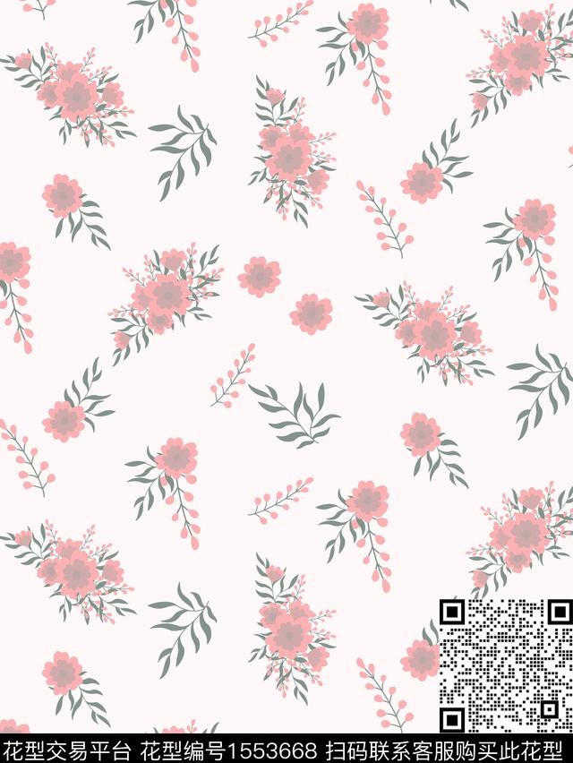 小清新清爽小碎花传统印花花型下载（图片编号: 1553668） - 瓦栏（Walan）