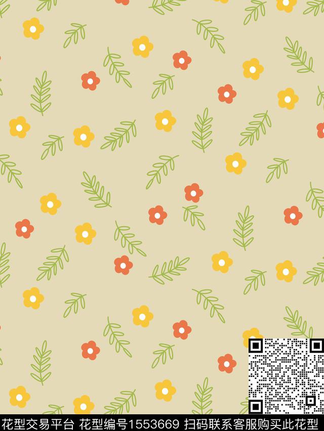 小清新清爽小碎花传统印花花型下载（图片编号: 1553669） - 瓦栏（Walan）