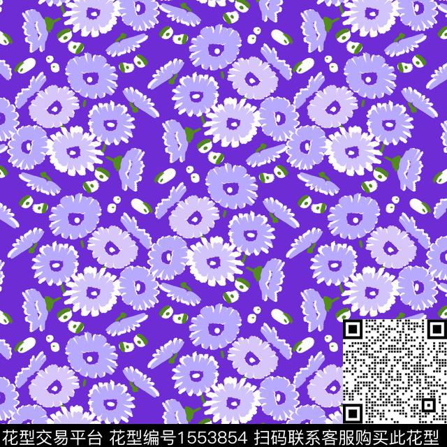 小碎花小雏菊2024春夏传统印花花型下载（图片编号: 1553854） - 瓦栏（Walan）