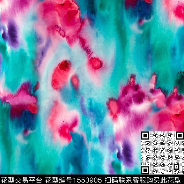 水彩2024抽象数码印花花型下载（图片编号: 1553905） - 瓦栏（Walan）