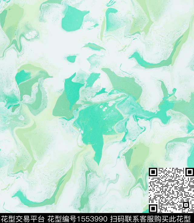 抽象水彩花卉2024春夏数码印花花型下载（图片编号: 1553990） - 瓦栏（Walan）
