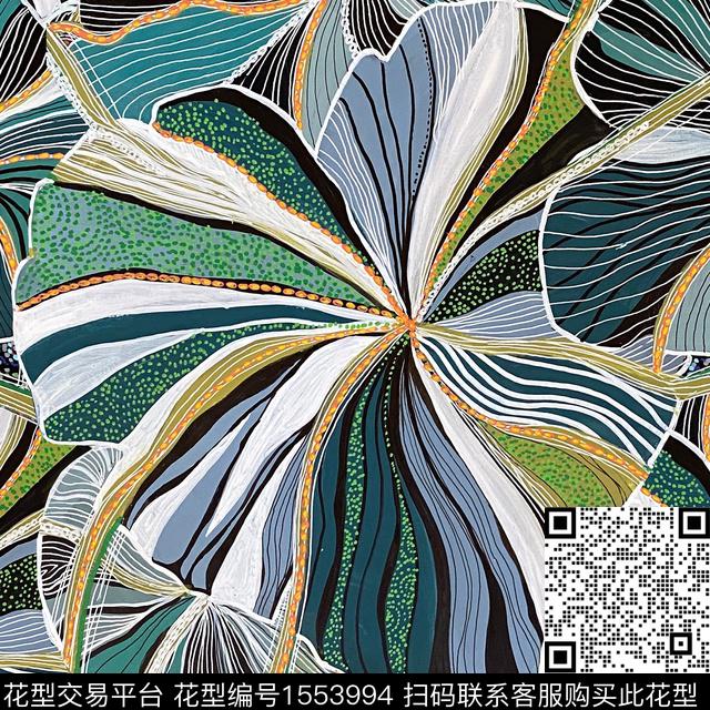 绿植树叶数码印花花型下载（图片编号: 1553994） - 瓦栏（Walan）