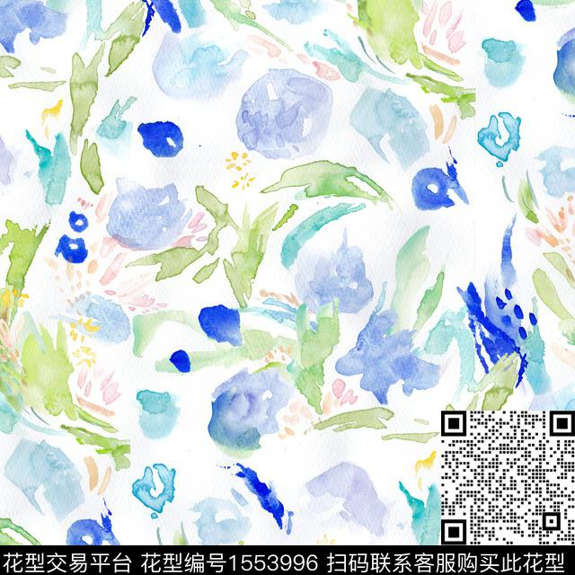 水彩花卉2024春夏数码印花花型下载（图片编号: 1553996） - 瓦栏（Walan）
