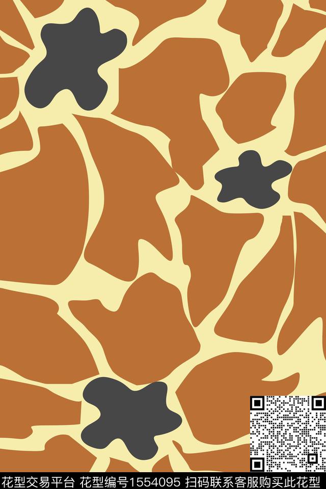民族风几何花卉抽象传统印花花型下载（图片编号: 1554095） - 瓦栏（Walan）