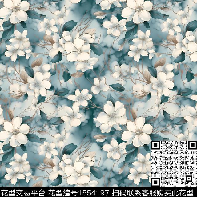 女装小碎花花卉数码印花花型下载（图片编号: 1554197） - 瓦栏（Walan）