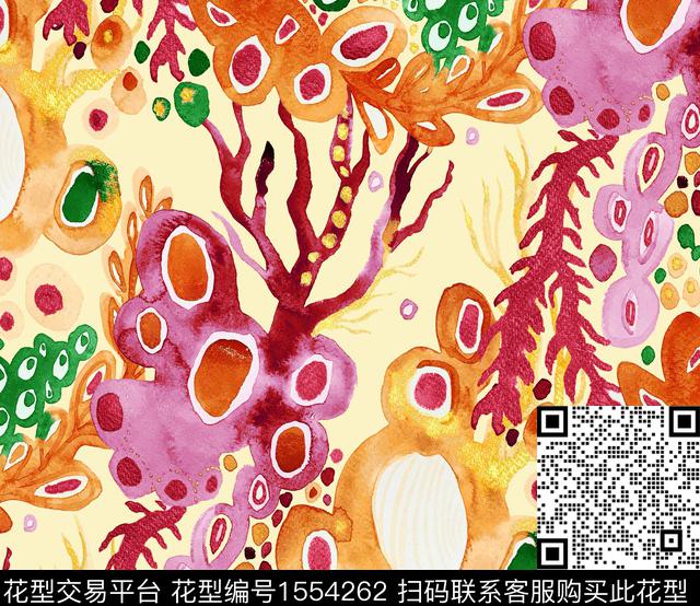 水彩花卉2024春夏数码印花花型下载（图片编号: 1554262） - 瓦栏（Walan）