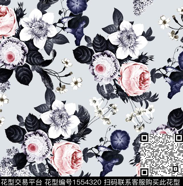复古Erdem数码印花花型下载（图片编号: 1554320） - 瓦栏（Walan）