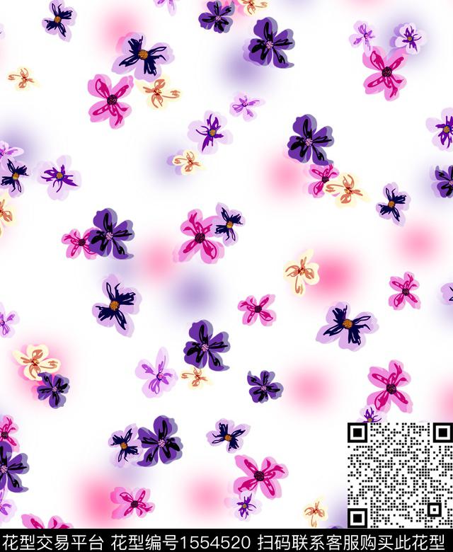 女装花卉连衣裙数码印花花型下载（图片编号: 1554520） - 瓦栏（Walan）
