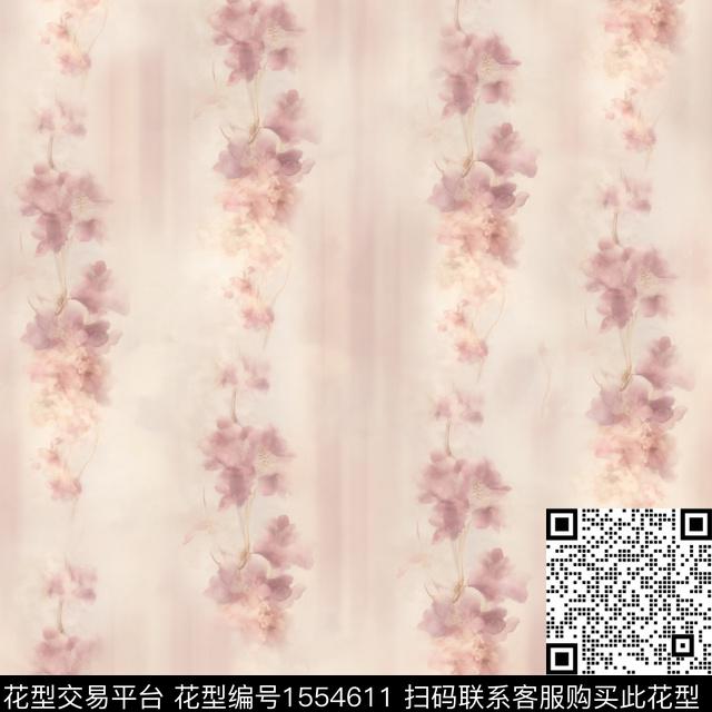 女装渐变花卉数码印花花型下载（图片编号: 1554611） - 瓦栏（Walan）
