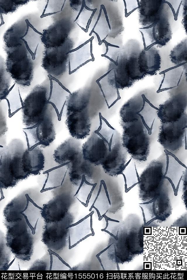 抽象肌理01.jpg - 1555016 - 笔触 抽象 水彩 - 数码印花花型 － 女装花型设计 － 瓦栏