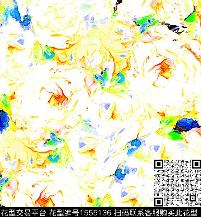 女装花卉连衣裙数码印花花型下载（图片编号: 1555136） - 瓦栏（Walan）