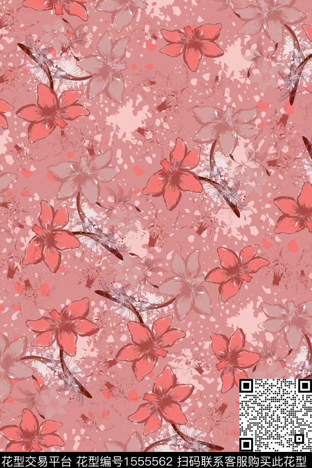 植物大牌风民族风数码印花花型下载（图片编号: 1555562） - 瓦栏（Walan）