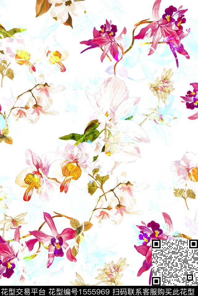 856.jpg - 1555969 - 花卉 清爽 年轻女装 - 数码印花花型 － 女装花型设计 － 瓦栏