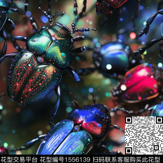 ZZ448 p v vù.jpg - 1556139 - 甲虫 立体 背景 - 数码印花花型 － 礼品花型设计 － 瓦栏