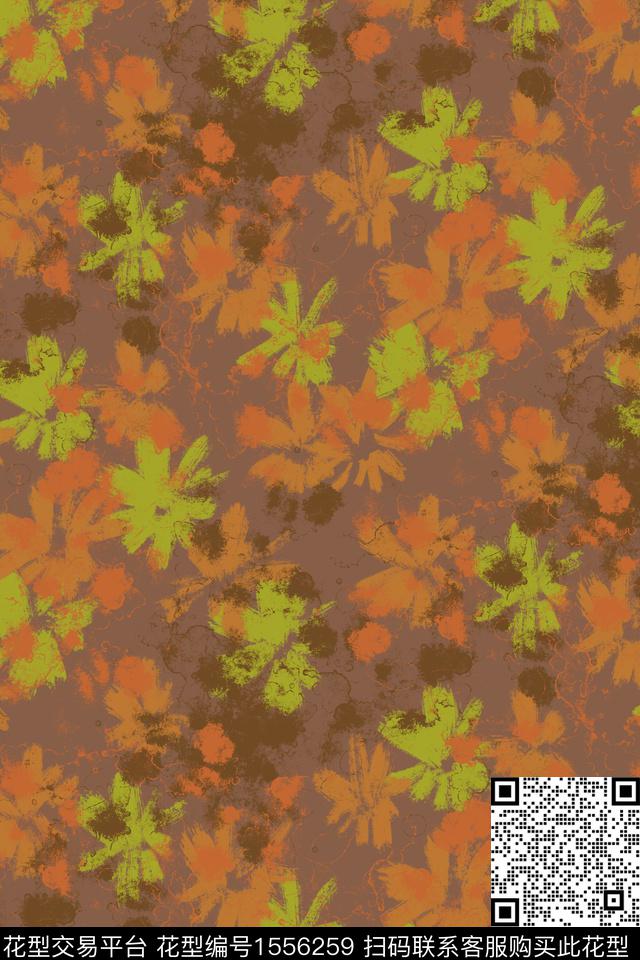 花卉肌理简约数码印花花型下载（图片编号: 1556259） - 瓦栏（Walan）