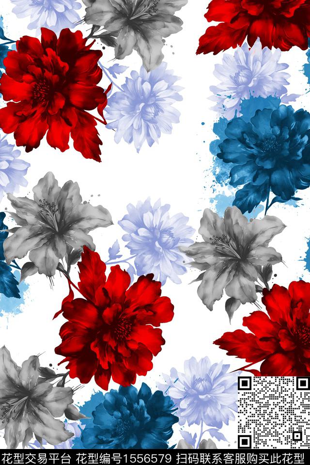 dad.jpg - 1556579 - 花卉 水彩 满版花卉 - 数码印花花型 － 女装花型设计 － 瓦栏