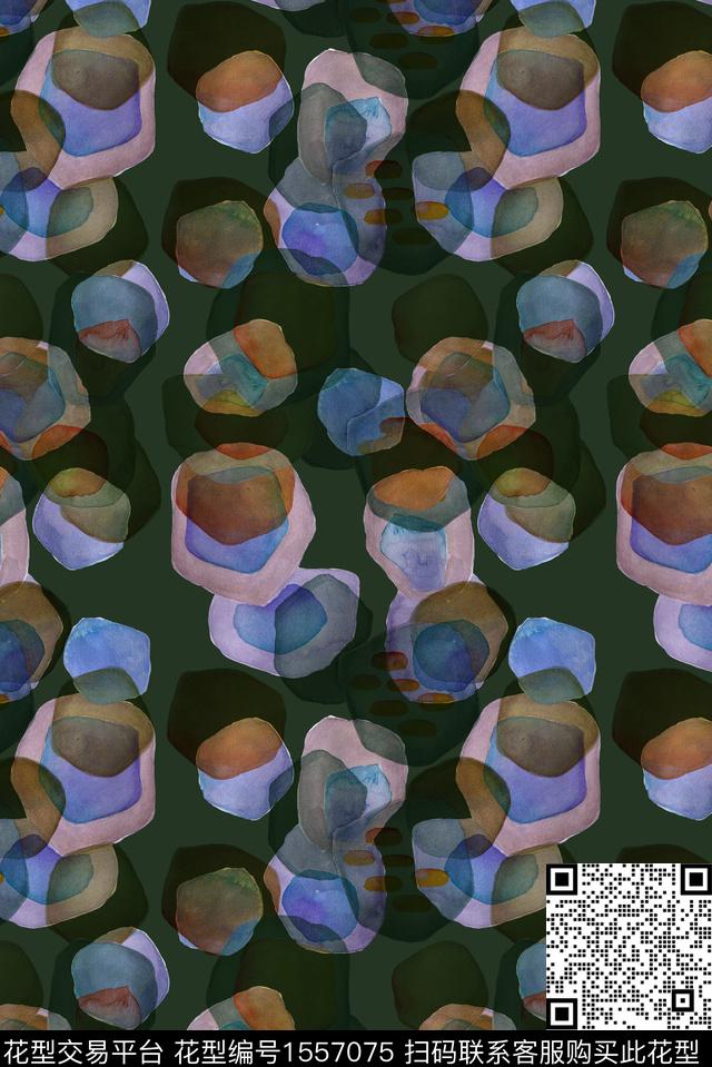 几何 抽象.jpg - 1557075 - 水彩 抽象 阴影 - 数码印花花型 － 女装花型设计 － 瓦栏