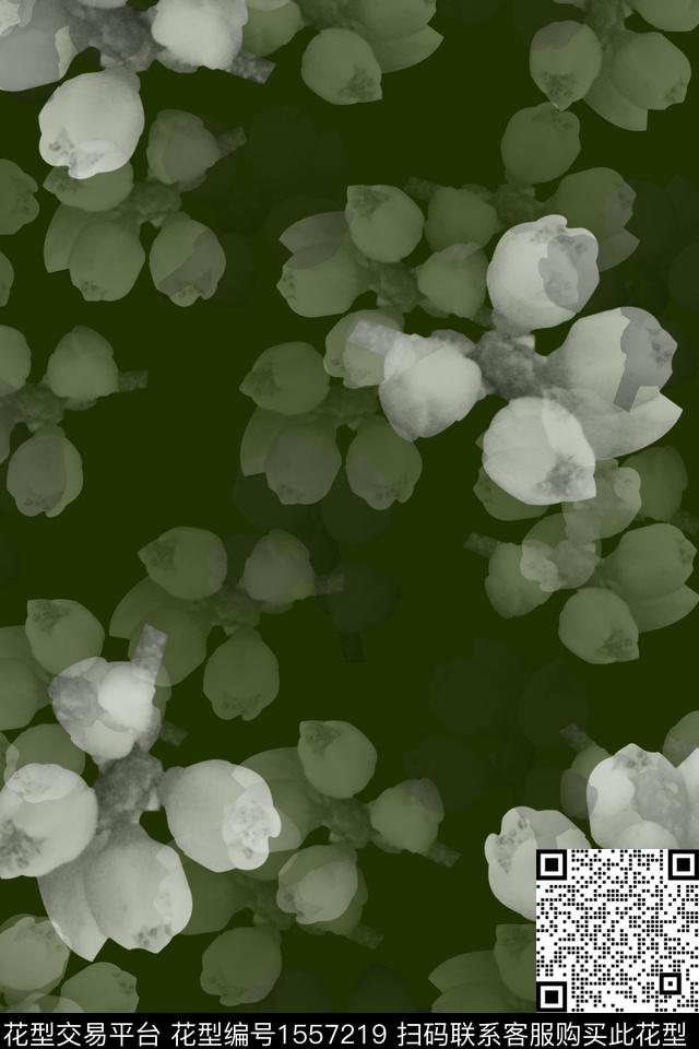 抽象花卉花卉影花数码印花花型下载（图片编号: 1557219） - 瓦栏（Walan）