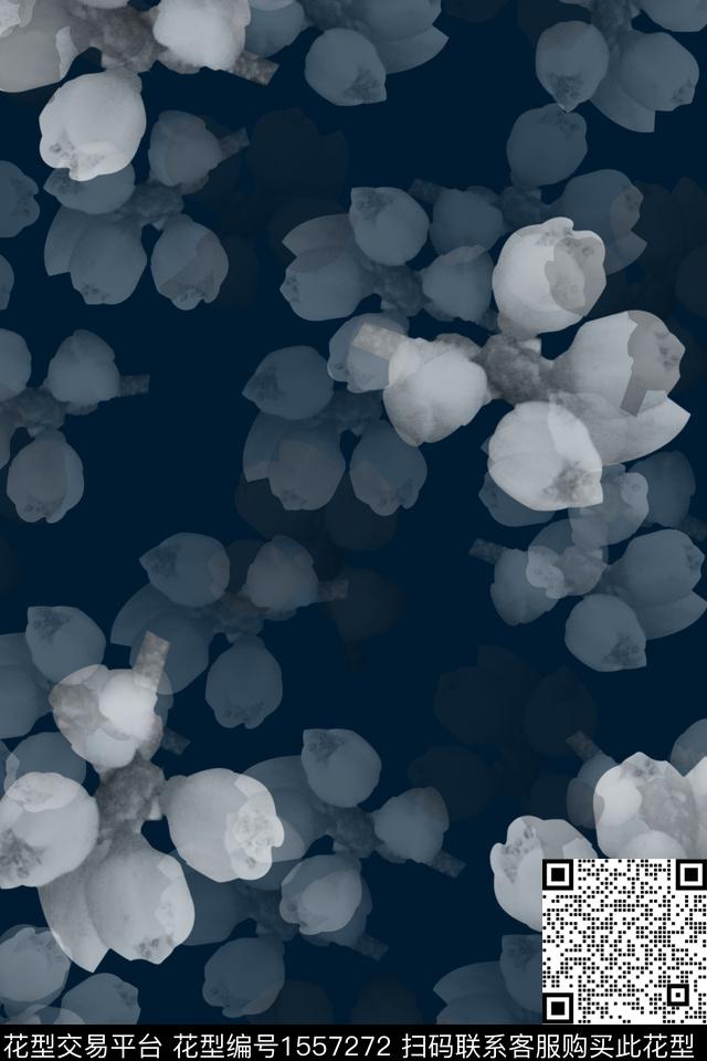 花卉影花时尚花卉数码印花花型下载（图片编号: 1557272） - 瓦栏（Walan）