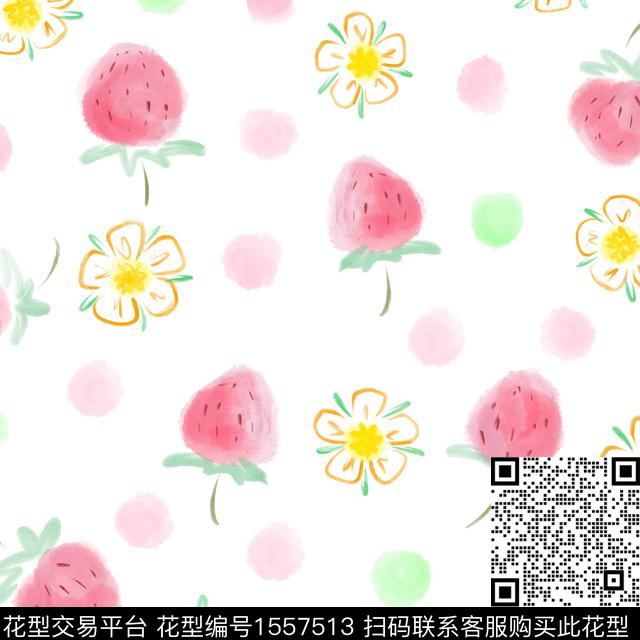 25F426CA-D261-4F46-A11C-199E75105A45.jpg - 1557513 - 插画 草莓 水果 - 数码印花花型 － 童装花型设计 － 瓦栏