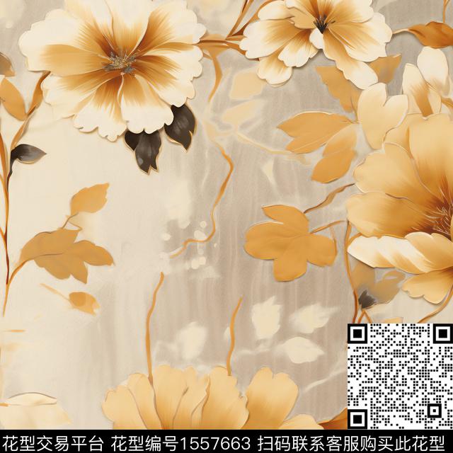 女装底纹花卉数码印花花型下载（图片编号: 1557663） - 瓦栏（Walan）