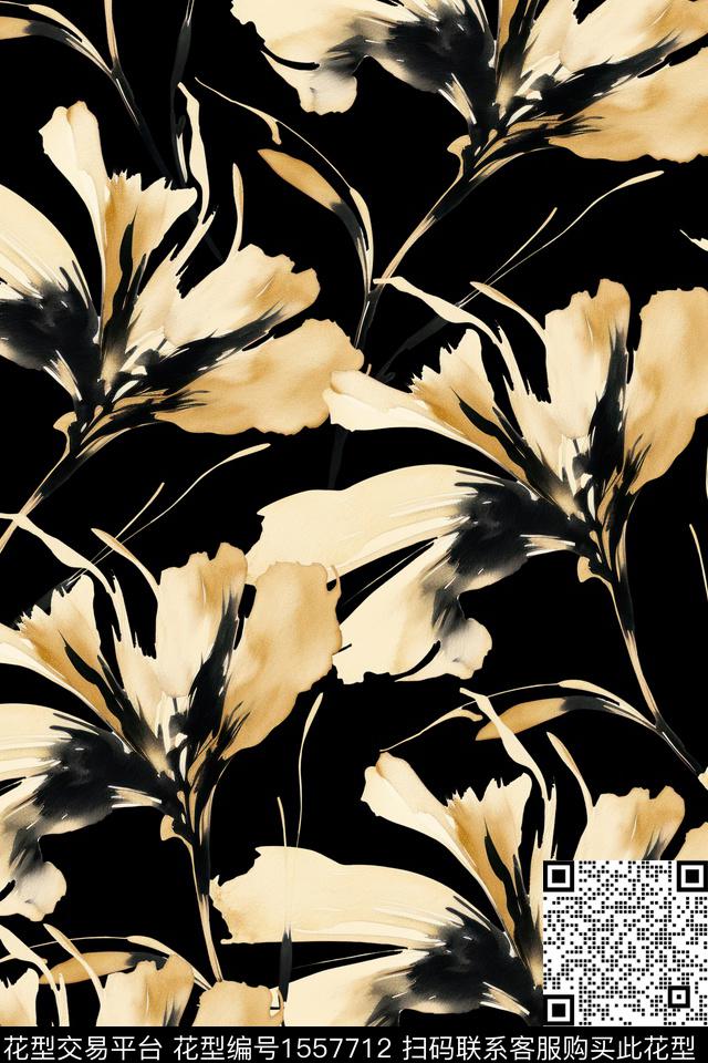 女装花卉数码印花花型下载（图片编号: 1557712） - 瓦栏（Walan）