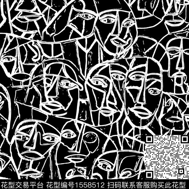ZZ466 pat v6.jpg - 1558512 - 趣味 抽象 人物 - 数码印花花型 － 女装花型设计 － 瓦栏