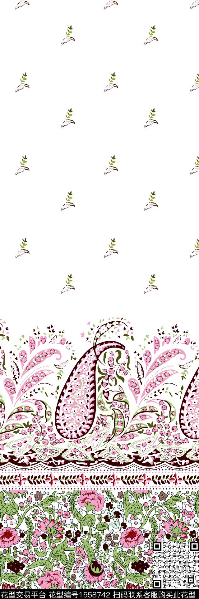 193.jpg - 1558742 - 民族风 波西米亚 女装定位花 - 传统印花花型 － 女装花型设计 － 瓦栏