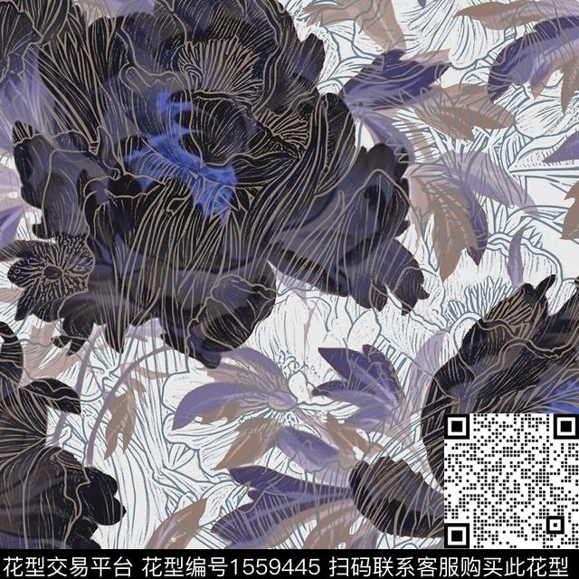 ZZ481 bpat.jpg - 1559445 - 花卉 大花 植物 - 数码印花花型 － 女装花型设计 － 瓦栏