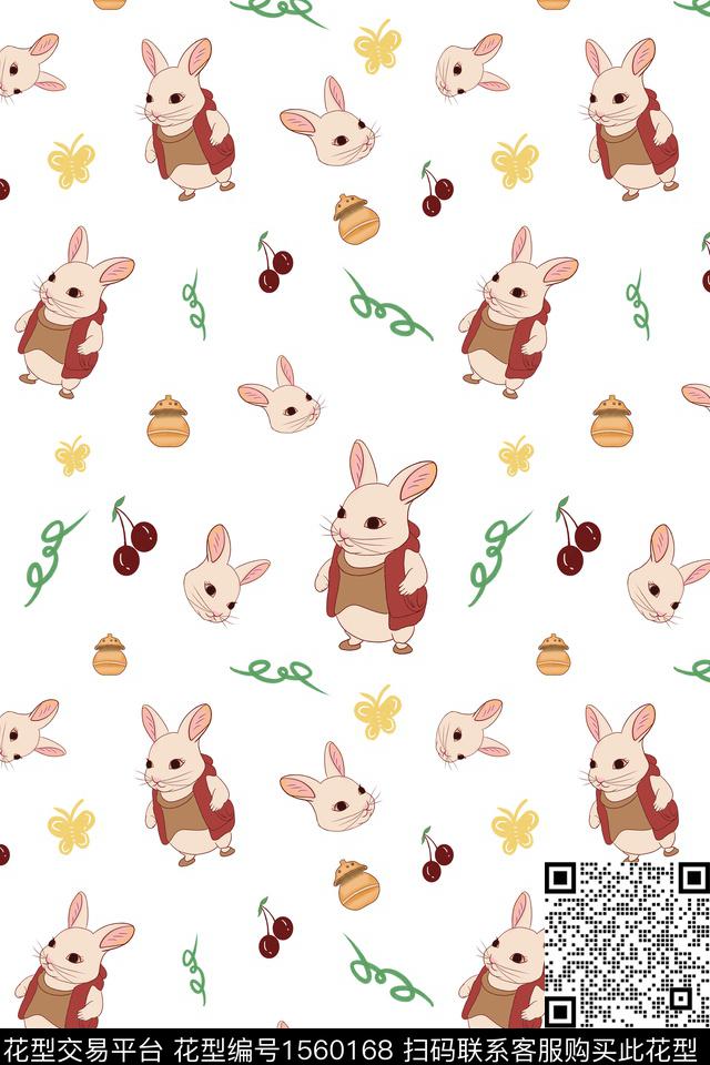 卡通动物老鼠数码印花花型下载（图片编号: 1560168） - 瓦栏（Walan）
