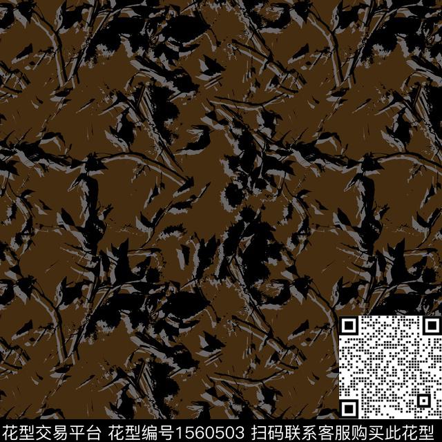 抽象男装抽象纹理数码印花花型下载（图片编号: 1560503） - 瓦栏（Walan）