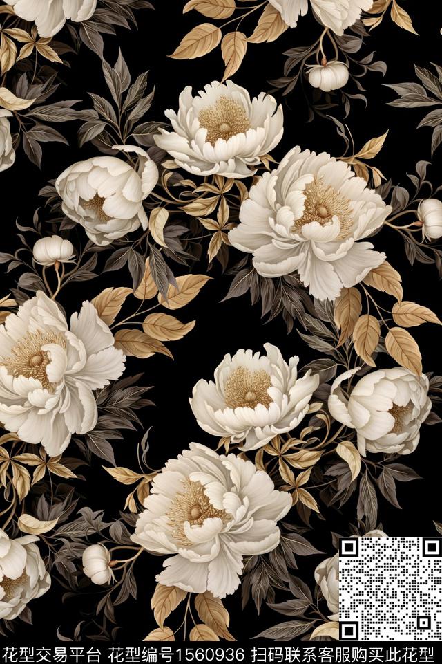 花卉女装数码印花花型下载（图片编号: 1560936） - 瓦栏（Walan）