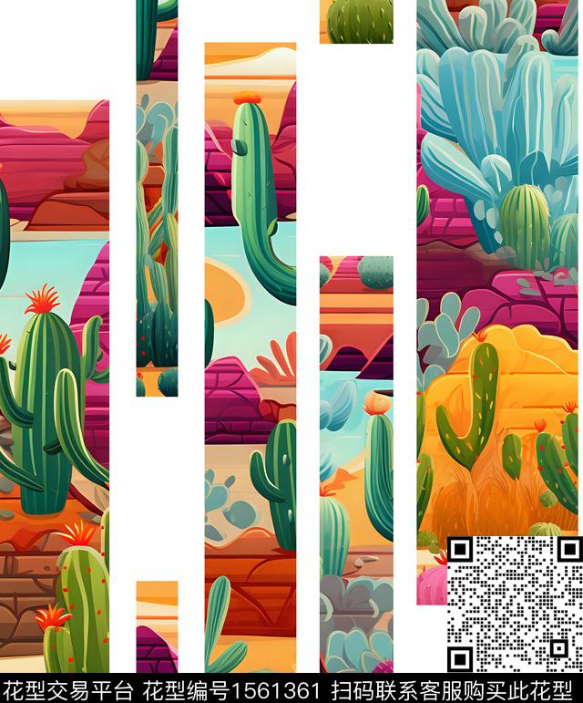 000008.jpg - 1561361 - 风景景观 植物 绘画 - 数码印花花型 － 墙纸花型设计 － 瓦栏