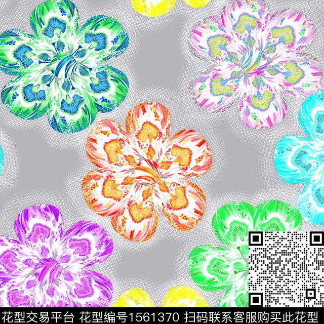 33333311.jpg - 1561370 - 抽象花卉 混合拼接 炫彩 - 数码印花花型 － 女装花型设计 － 瓦栏
