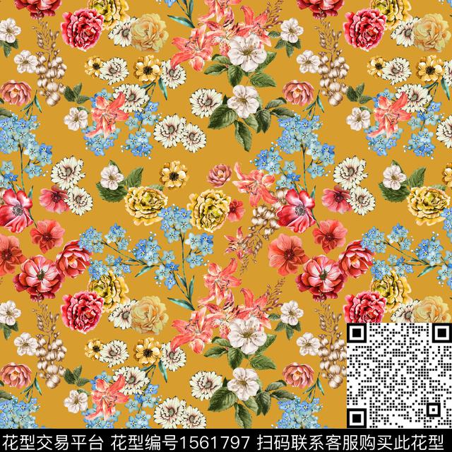 guan1215.jpg - 1561797 - 满版散花 花卉 水彩 - 数码印花花型 － 女装花型设计 － 瓦栏