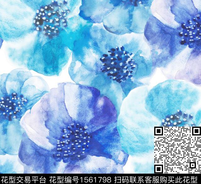 AM16S187 orig.jpg - 1561798 - 水彩 大花 花卉 - 数码印花花型 － 沙发布花型设计 － 瓦栏