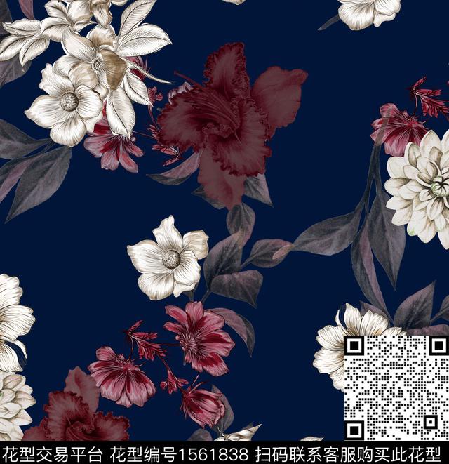 guan1229.jpg - 1561838 - 花卉 老兰底 大花 - 数码印花花型 － 女装花型设计 － 瓦栏
