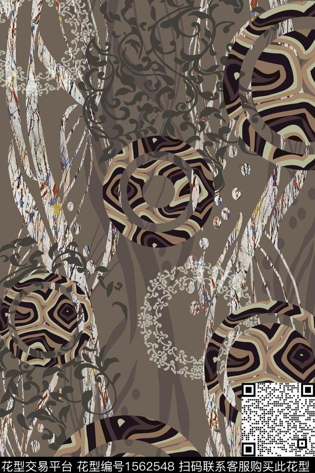 Orst_zz2190G.jpg - 1562548 - 花边 几何 抽象 - 数码印花花型 － 男装花型设计 － 瓦栏