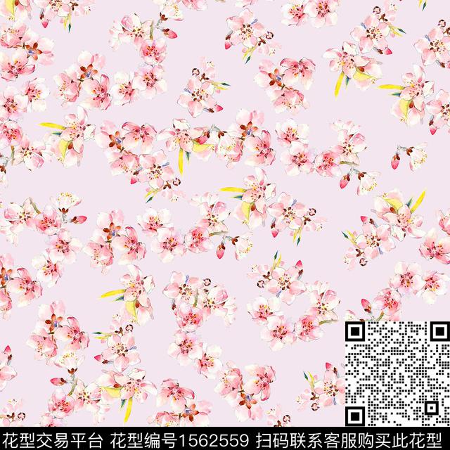 满版散花小碎花花卉数码印花花型下载（图片编号: 1562559） - 瓦栏（Walan）