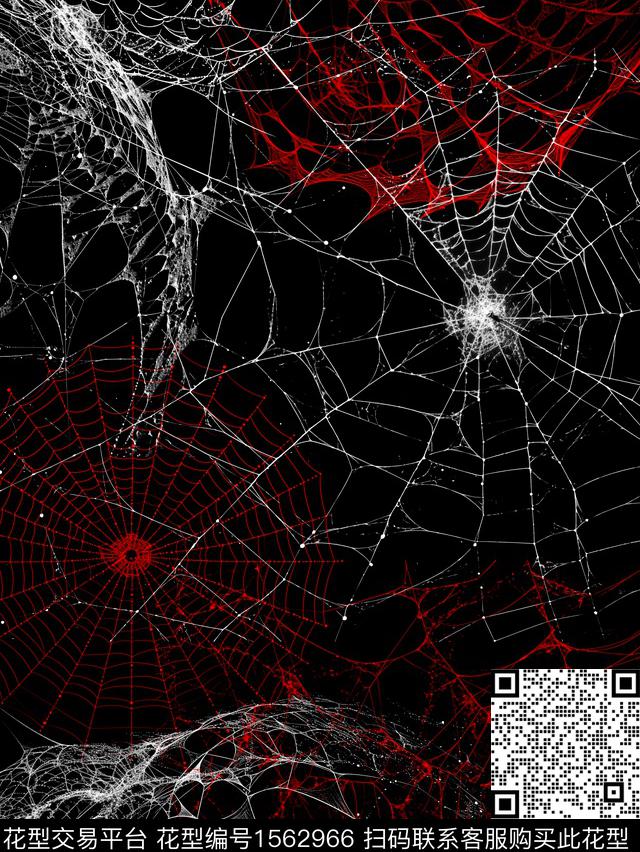 蜘蛛网.jpg - 1562966 - 简约 定位 男装 - 数码印花花型 － 男装花型设计 － 瓦栏
