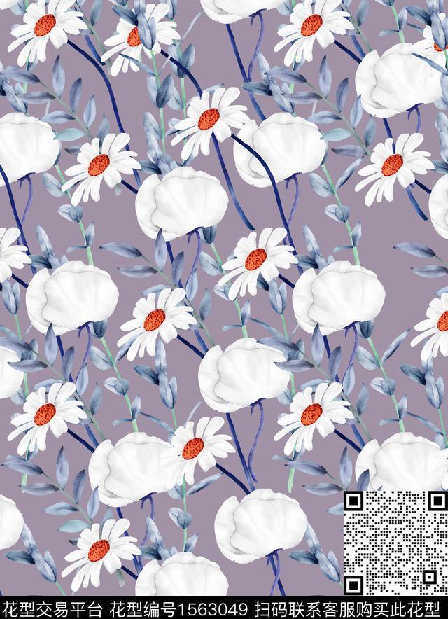z24-1zi.jpg - 1563049 - 水彩 田园 花卉 - 数码印花花型 － 女装花型设计 － 瓦栏