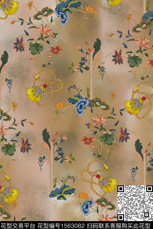 z-9.jpg - 1563082 - 底纹 花卉 民族风 - 数码印花花型 － 女装花型设计 － 瓦栏